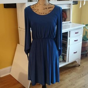 Shop the Trends, little blue dress. Split sleeves